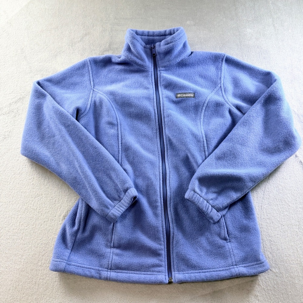 Columbia Benton Springs Full Zip Fleece Jacket Periwinkle Blue Women's Medium